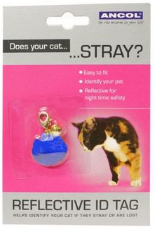 Ancol Cat/Kitten Blue Cat Reflective ID Tag RRP £2.50 CLEARANCE XL £1